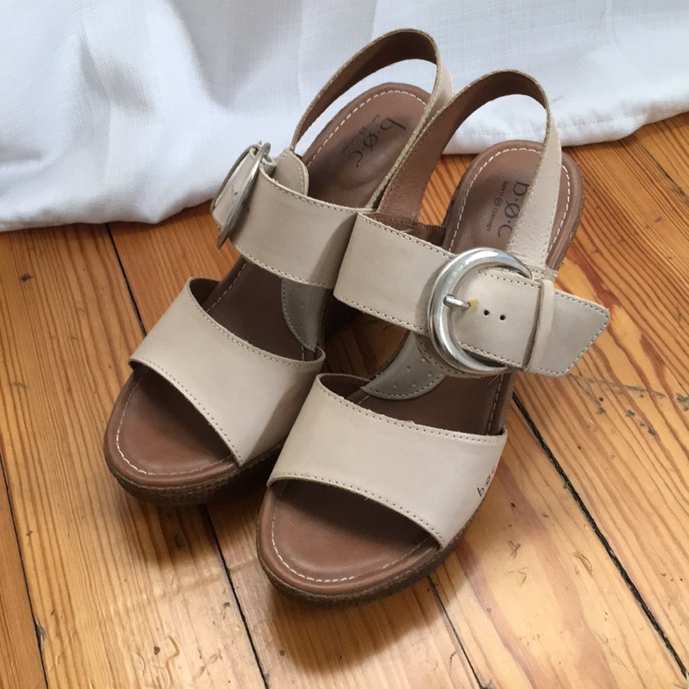 Nude Wedge Heels